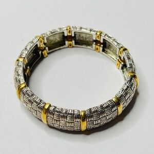 Elegant Silver and Gold Bracelet